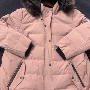 Arctic Expedition Coat Womens 3X Pink Down Parka Faux Fur Hooded Quilted Winter